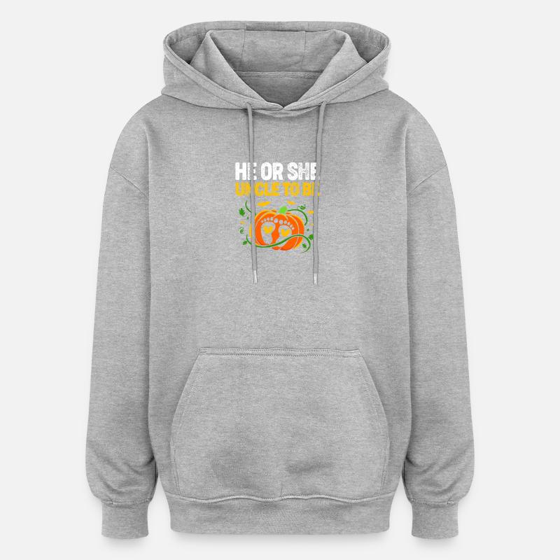 Sexe Révéler Halloween Babyshower - Sweat à capuche oversize unisexe - gris chiné