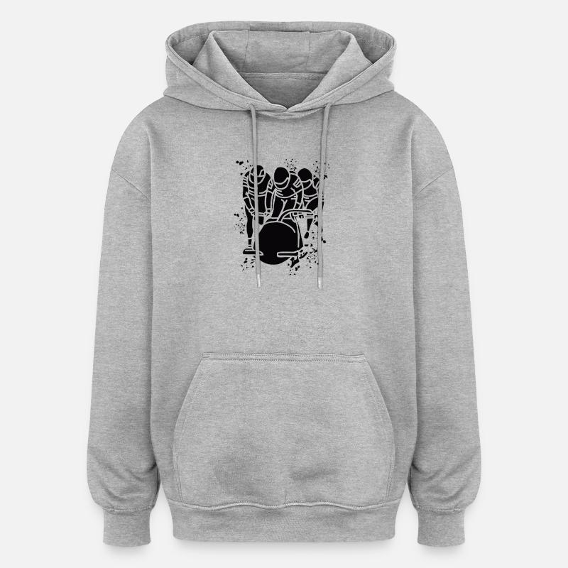 Bobsleigh Bobsleigh Bobsleigh à quatre - Sweat à capuche oversize unisexe - gris chiné