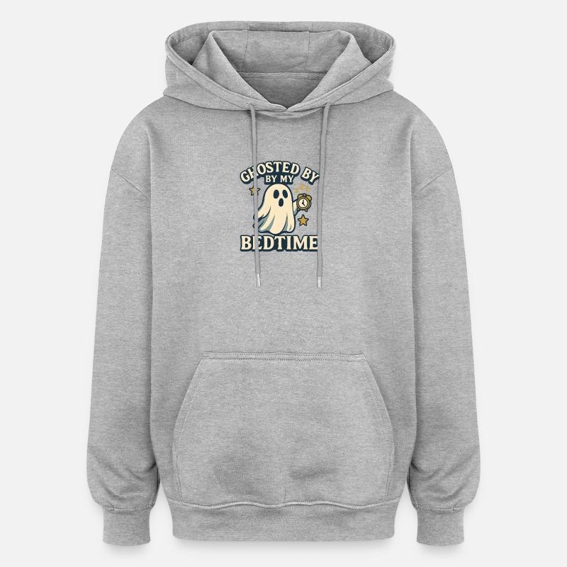 Fantôme par My Bedtime, Halloween - Sweat à capuche oversize unisexe - gris chiné
