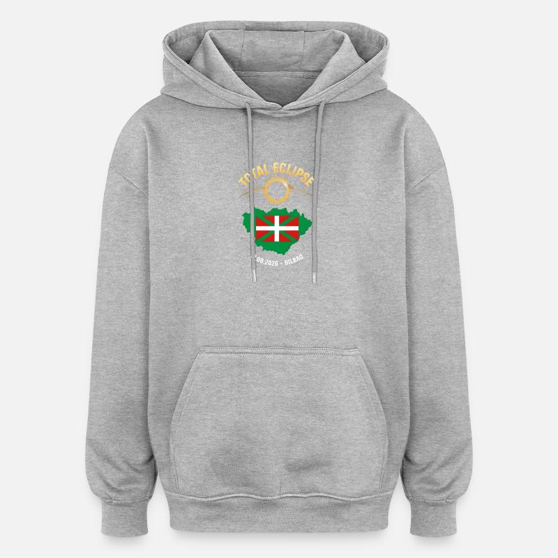Total Solar Eclipse Bilbao 2026 - Oversized Unisex Hoodie - heather grey