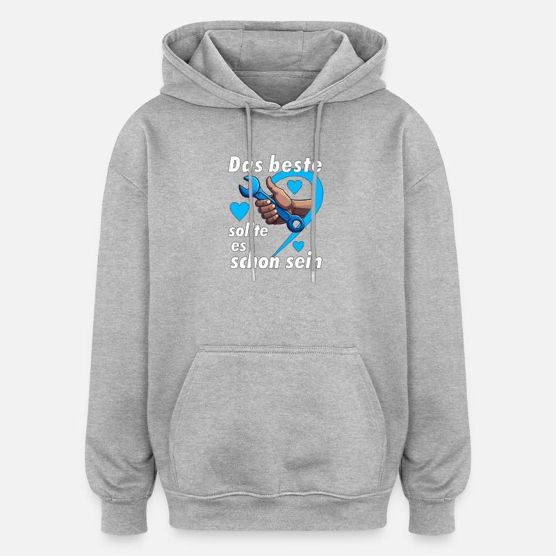 Clés à molette Les Meilleures - Sweat à capuche oversize unisexe - gris chiné