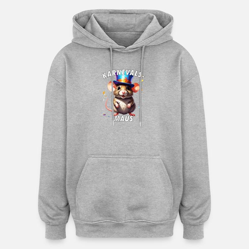 SOURIS DE CARNAVAL - Sweat à capuche oversize unisexe - gris chiné