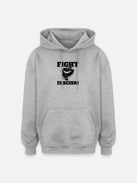 Taistelu fasismia vastaan Antifasismi - Unisex oversize huppari - harmaasävyinen