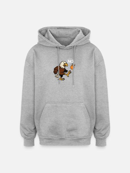 No To Monarchy Patriotic Anti-Authoritarian - Oversized Unisex Hoodie - heather grey