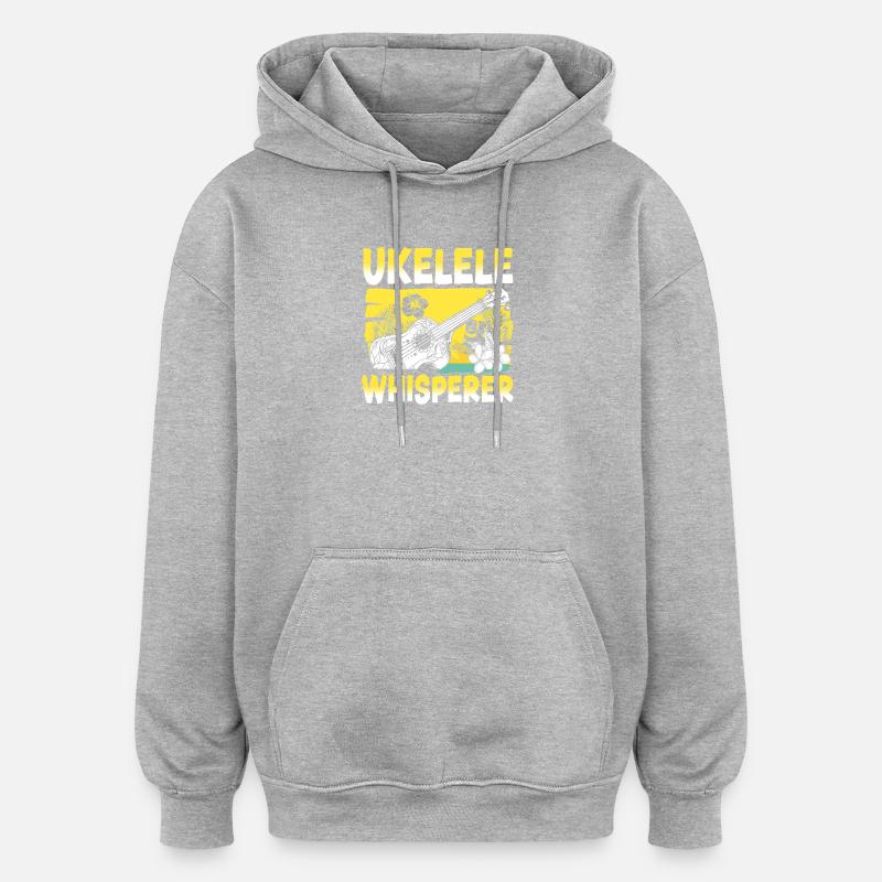 Hawaiian Ukulele Uke Ukulele - Oversized Unisex Hoodie - heather grey