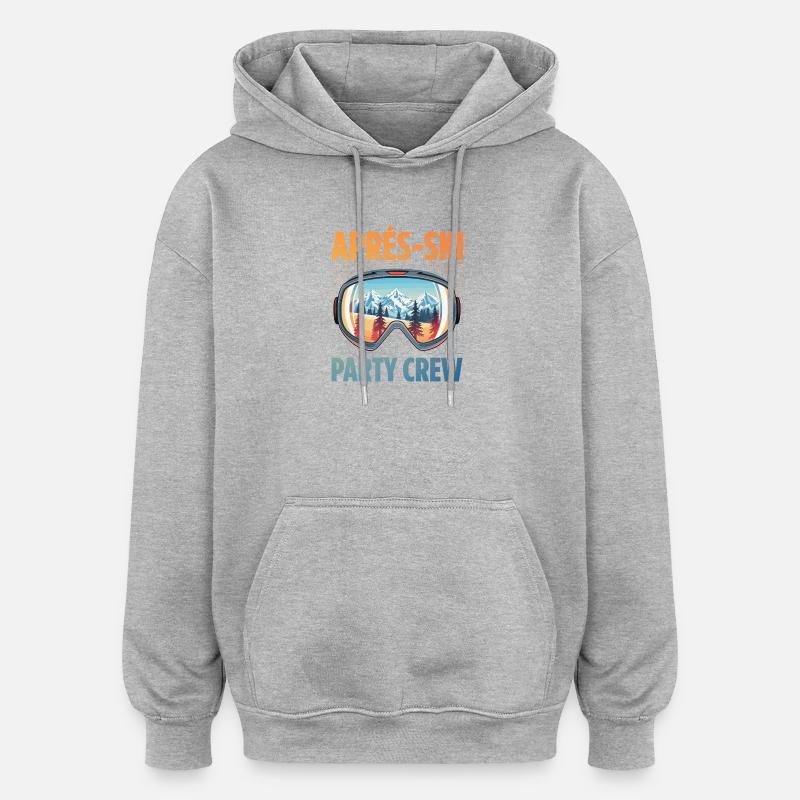 Apres Ski Party Crew Spruch - Oversized Unisex Hoodie - Grau meliert