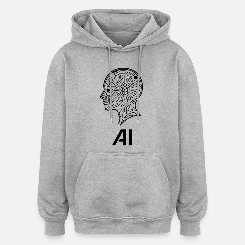 artificial intelligence - Oversized Unisex Hoodie - heather grey