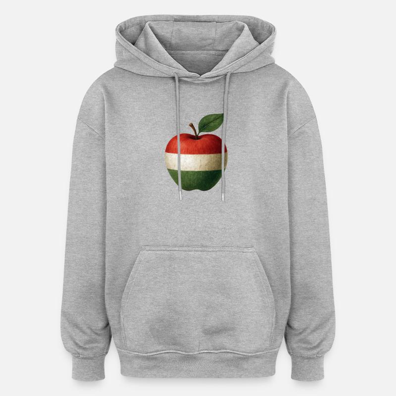 Ungarn - Oversized Unisex Hoodie - Grau meliert