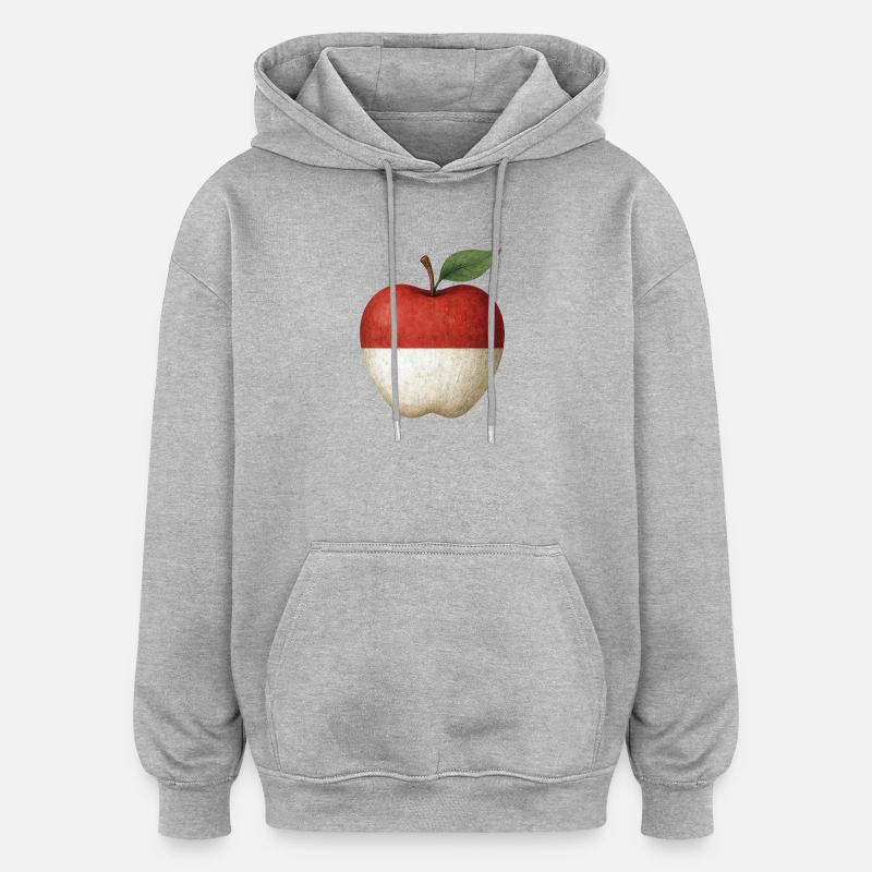 Monaco - Sweat à capuche oversize unisexe - gris chiné