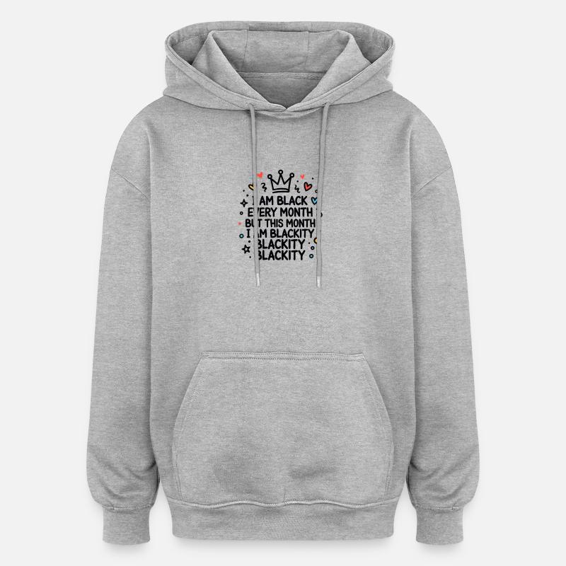 Déclaration d’Autonomisation de la Noirceur Noirceur - Sweat à capuche oversize unisexe - gris chiné