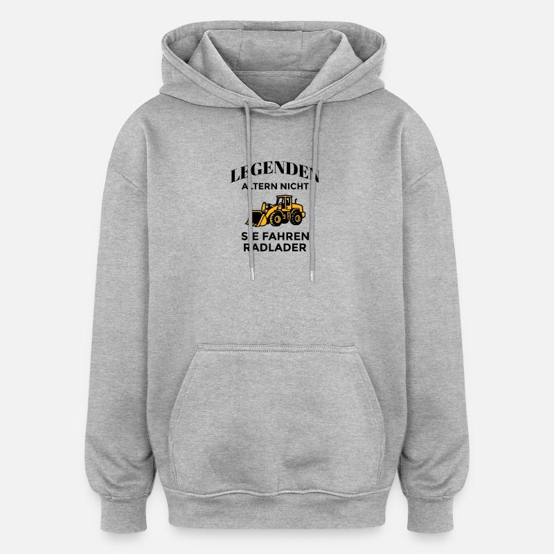 Chargeuses sur roues Legends entraînantes - Sweat à capuche oversize unisexe - gris chiné
