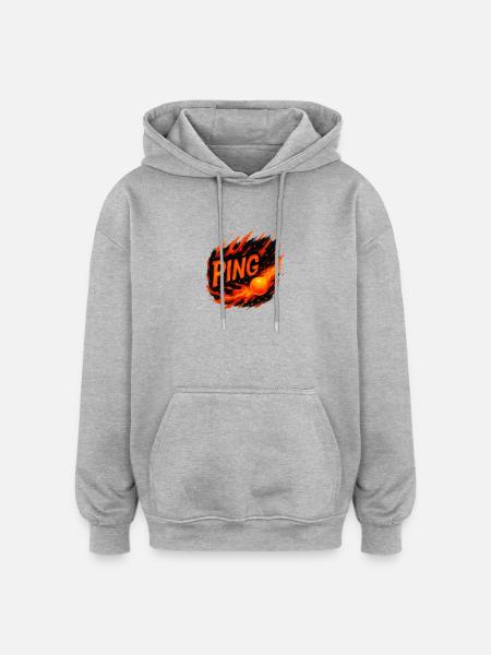 Ping Pong - Tennis de Table - Oversized Unisex Hoodie - heather grey