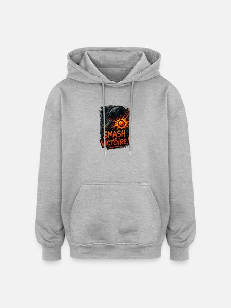 Smash the victory! Ping Pong - Oversized Unisex Hoodie - heather grey