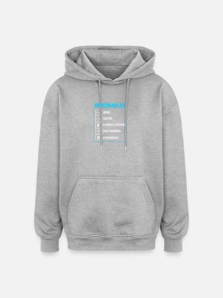 Solar Cells Solar Energy Renewable Energies - Oversized Unisex Hoodie - heather grey