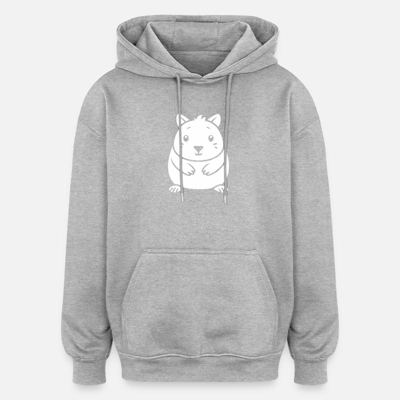 wombat - Sweat à capuche oversize unisexe - gris chiné