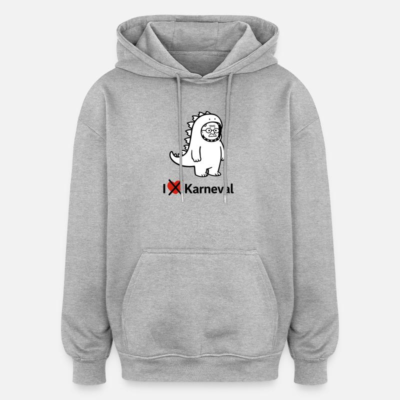 Grognons de carnaval - Sweat à capuche oversize unisexe - gris chiné