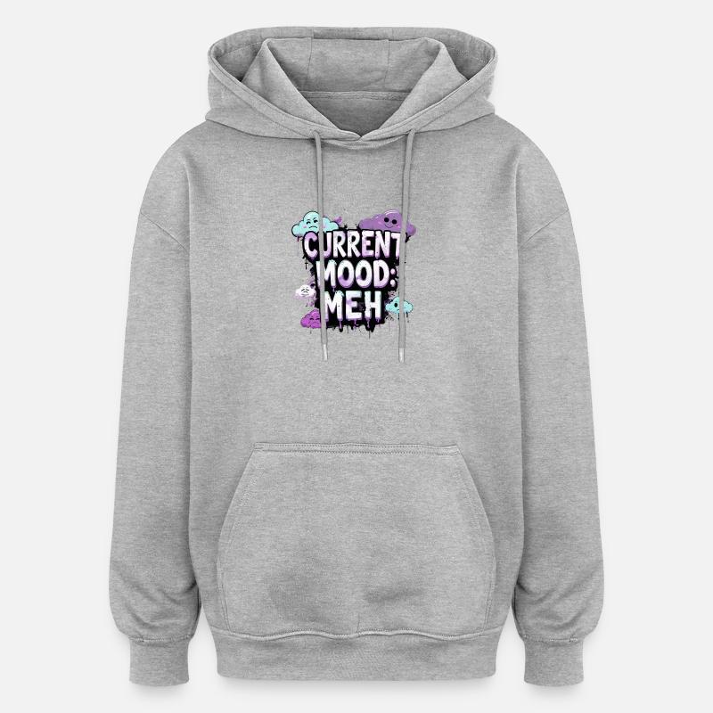 Plus d’idées de cadeau - Sweat à capuche oversize unisexe - gris chiné