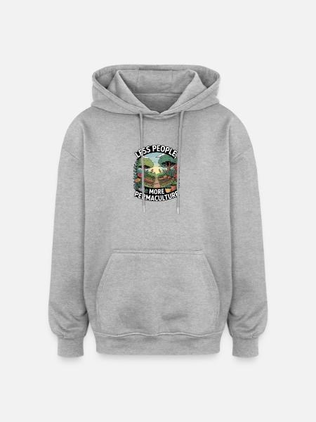 Permakultur: En livsfilosofi for naturelskere - Oversized unisex-hettegenser - gråmelert