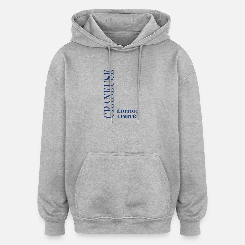 craneuse - Sweat à capuche oversize unisexe - gris chiné