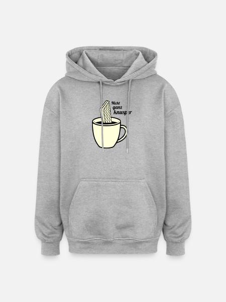 Not quite crunchy - Oversized Unisex Hoodie - heather grey