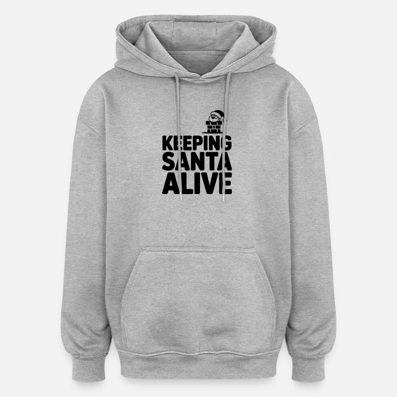 Ramoneur ramoneur drôle de phrase - Sweat à capuche oversize unisexe - gris chiné