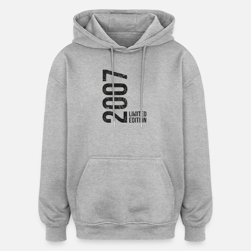 Édition limitée 2007 – 19e anniversaire - Sweat à capuche oversize unisexe - gris chiné