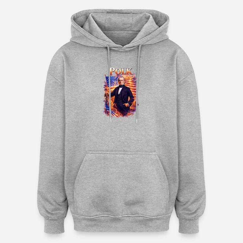 Lincoln Patriotic Lightning - Bluza z kapturem oversize typu unisex - szary melanż