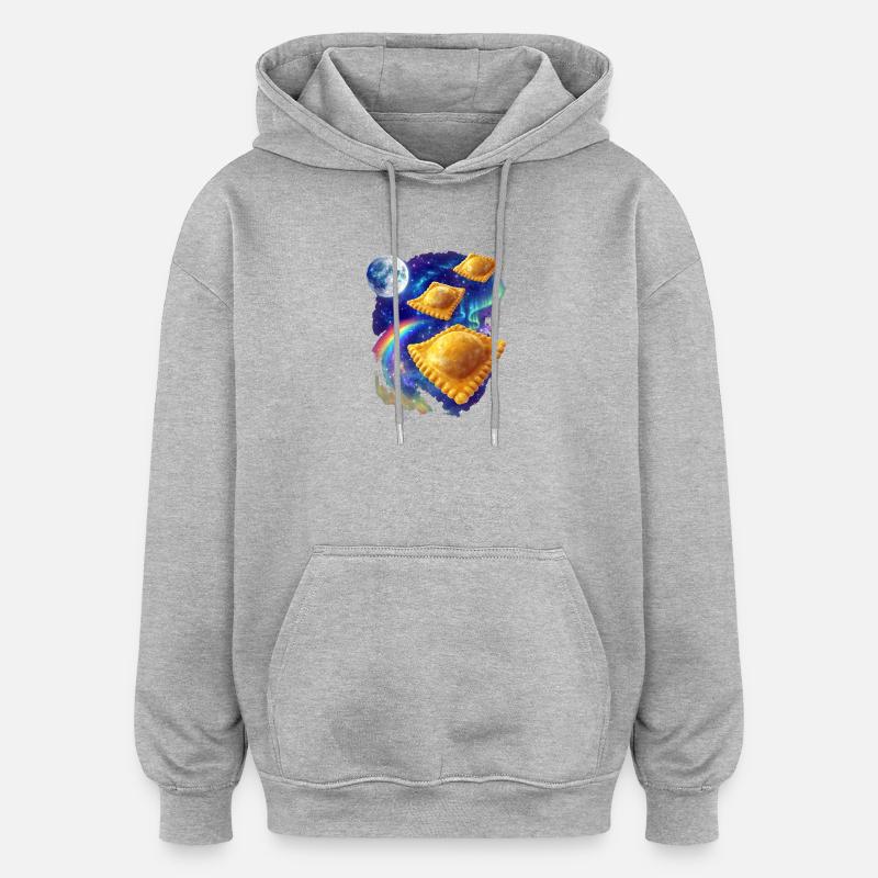 Romravioli - Oversized unisex-hettegenser - gråmelert