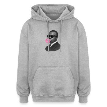 Scott Joplin mit Sonnenbrille und Kaugummi - Oversized Unisex Hoodie - Grau meliert - Vorne - Noah (186cm)