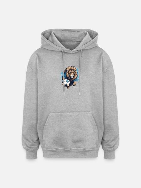 Lion Football Team - Oversized Unisex Hoodie - heather grey