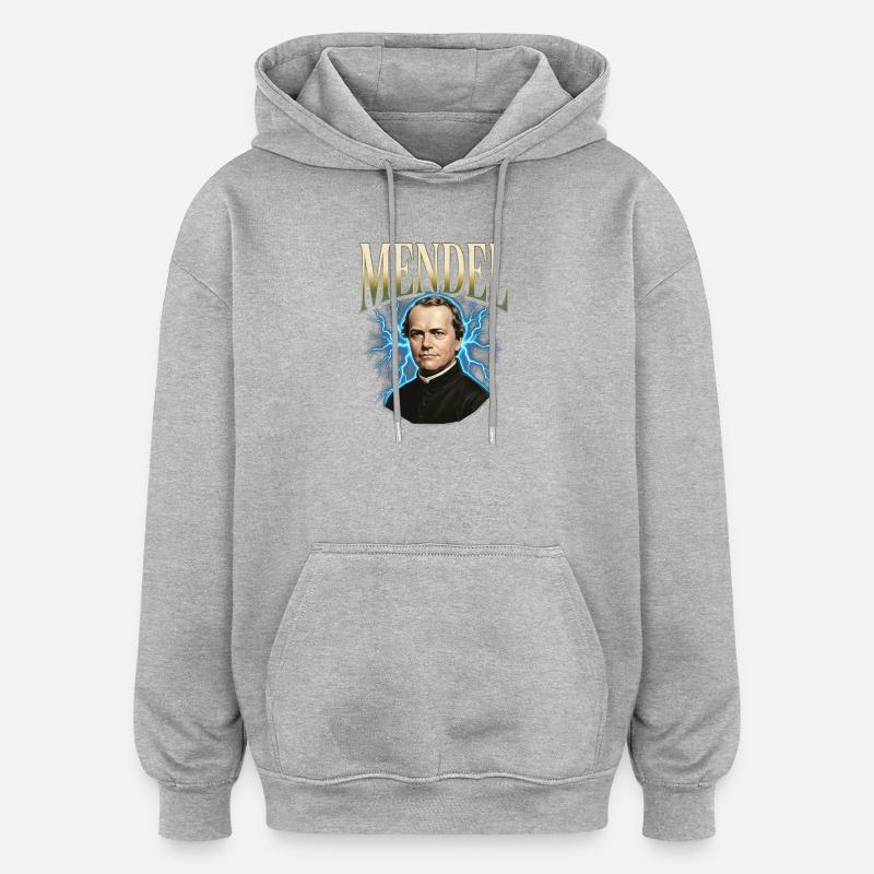 Gregor Mendel Donner - Oversized Unisex Hoodie - heather grey