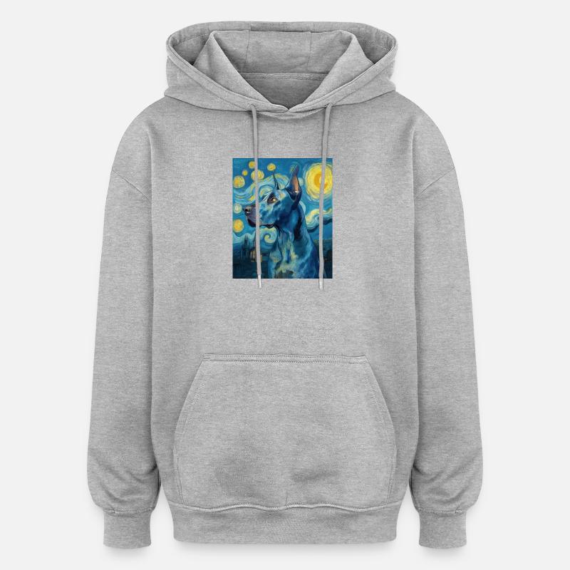 Great Dane - Oversized Unisex Hoodie - heather grey