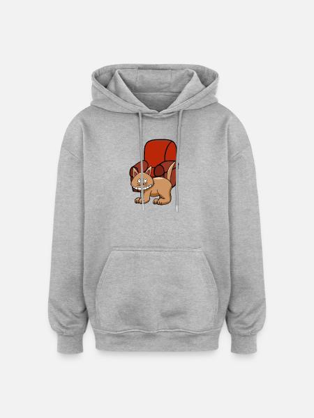 Cat Kids Pet - Oversized Unisex Hoodie - heather grey