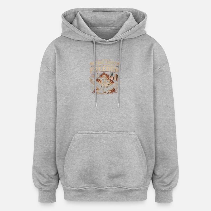 The metric system cannot measure freedom - Oversized Unisex Hoodie - heather grey