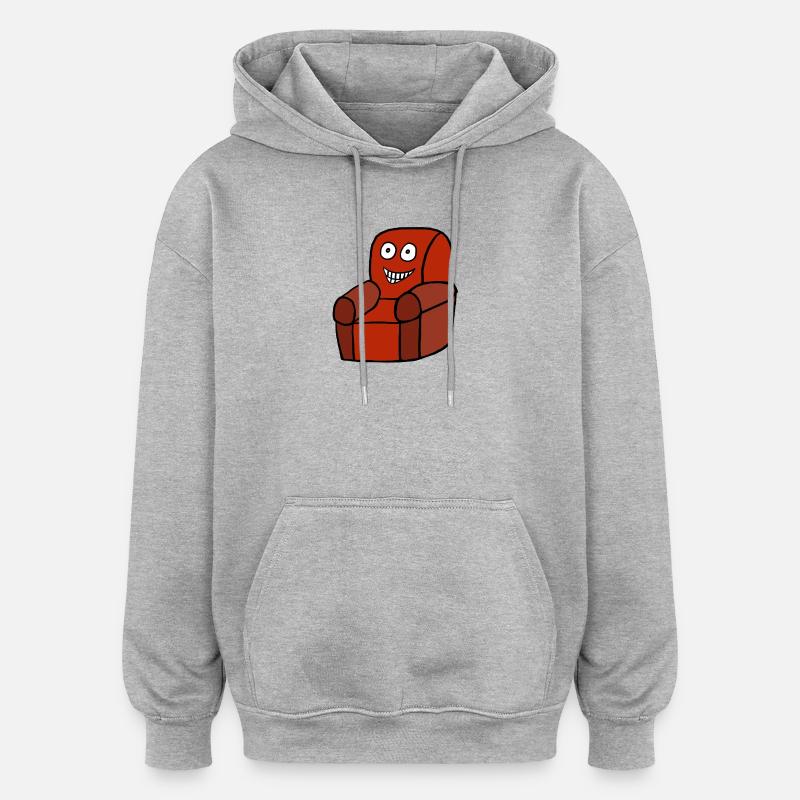 Freundlicher Feierabend Sessel Pause Rente - Oversized Unisex Hoodie - Grau meliert