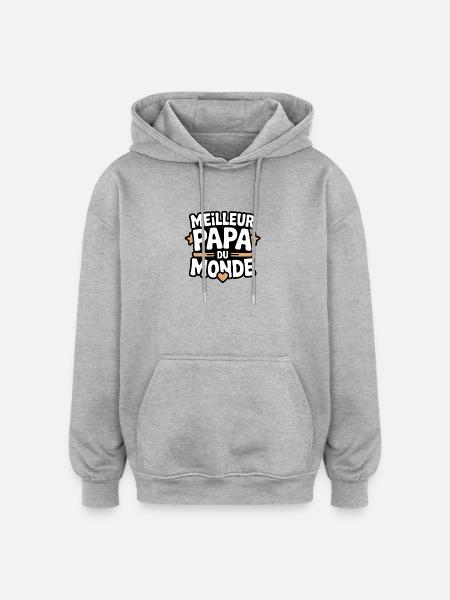 World's Best Dad - Father's Day - Oversized Unisex Hoodie - heather grey
