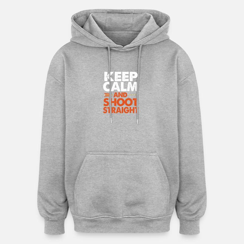 Bogen Bogenschütze Bogenschießen - Oversized Unisex Hoodie - Grau meliert