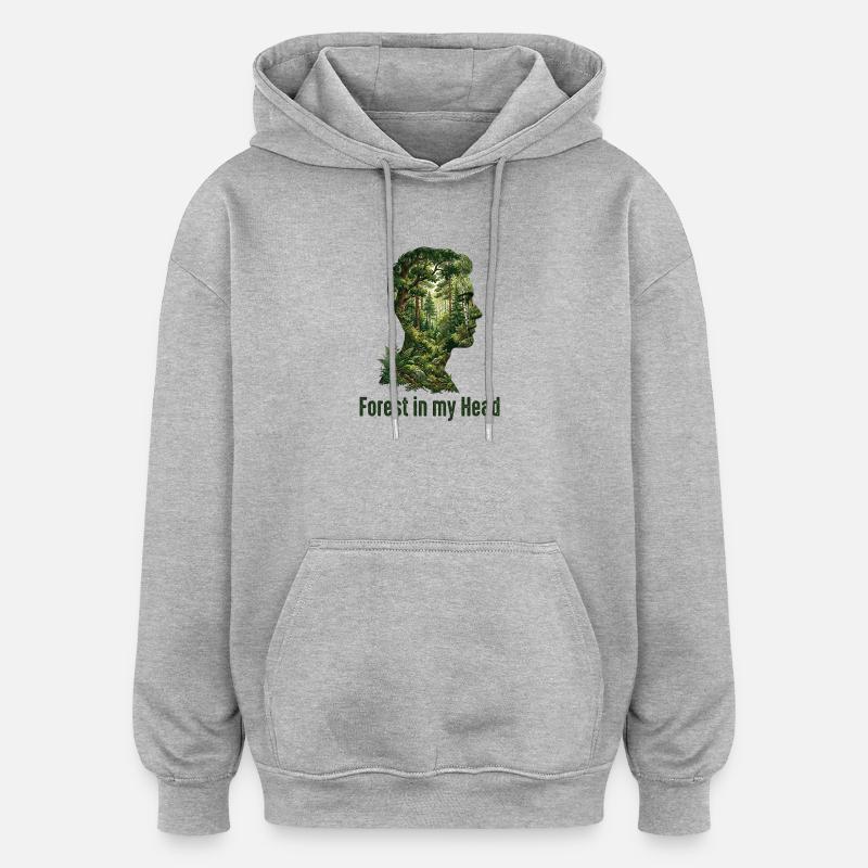 Forest Lover - Oversized Unisex Hoodie - heather grey
