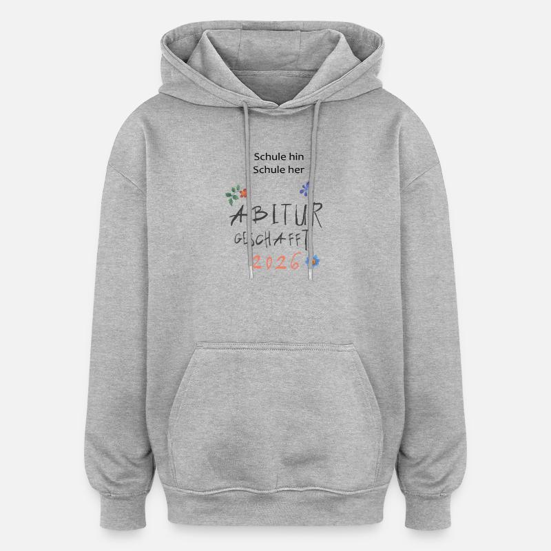 Abitur 2026  - Oversized Unisex Hoodie - Grau meliert