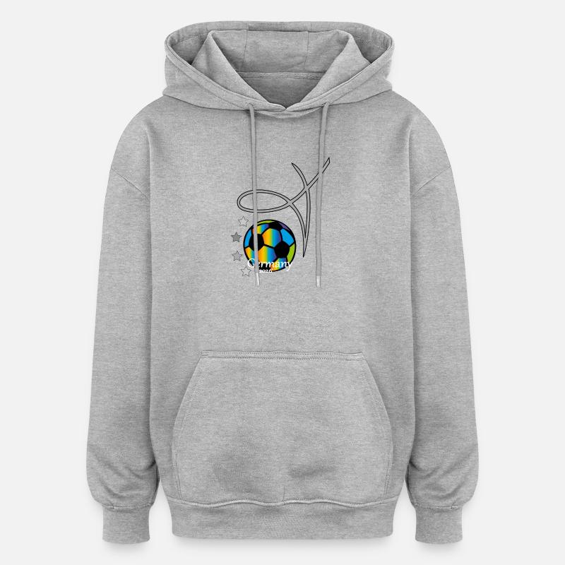 Fußball Event - Oversized Unisex Hoodie - Grau meliert