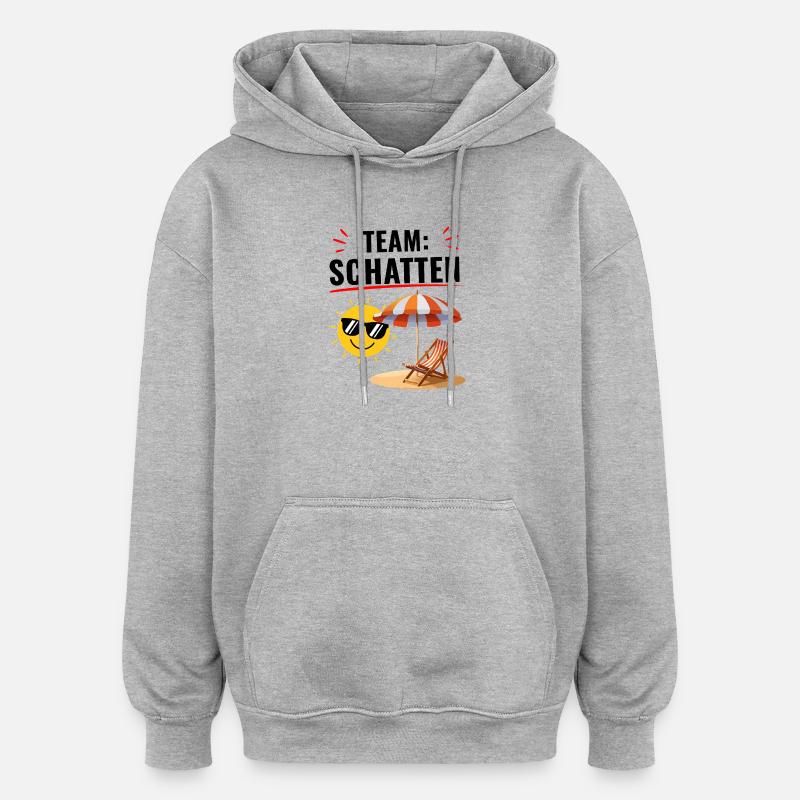 Team Schatten Vibes - Oversized Unisex Hoodie - Grau meliert