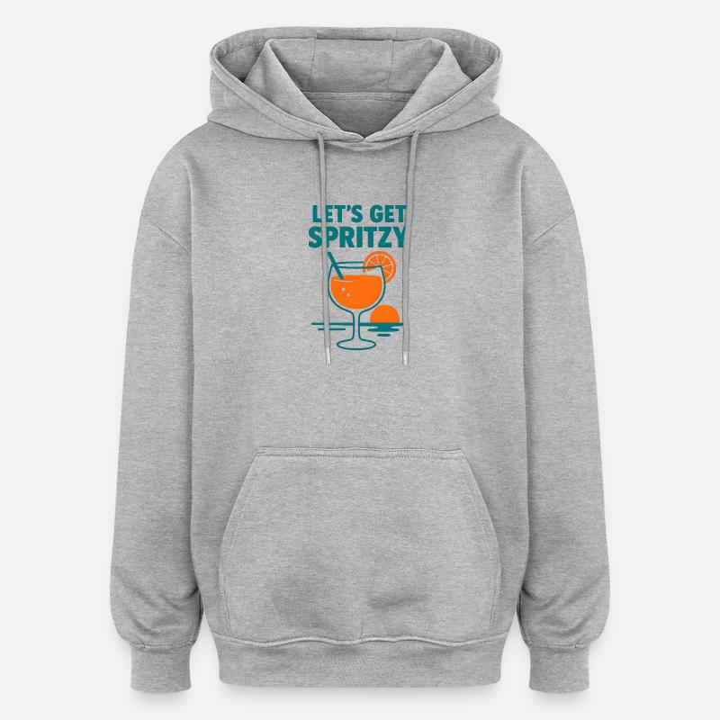 Lets Get Spritzy - Oversized Unisex Hoodie - heather grey