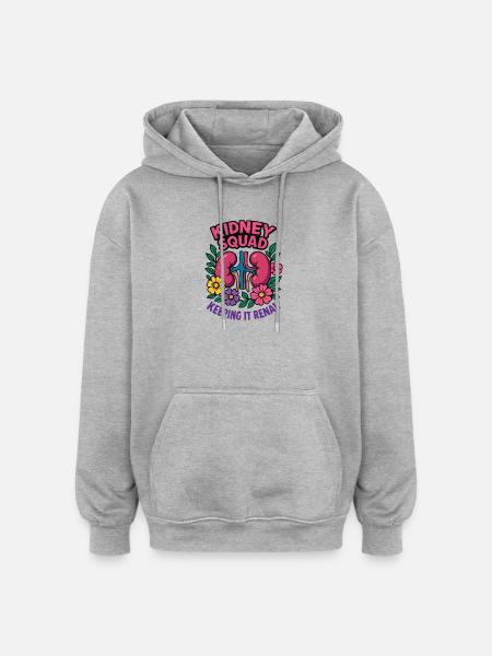 Kidney Squad Keeping It Renal - Oversized Unisex Hoodie - heather grey