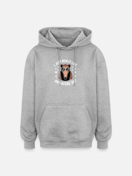 Anteater Sayings Funny Anteater Gift - Oversized Unisex Hoodie - heather grey