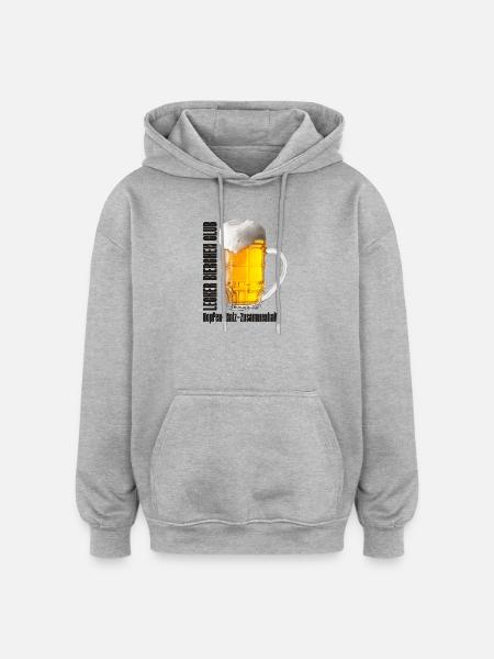 Lecker Bierchen Club Bier Bierglas - Oversized Unisex Hoodie - Grau meliert