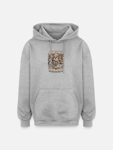 Founding Father Thomas Jefferson, July 4 - Oversized Unisex Hoodie - heather grey