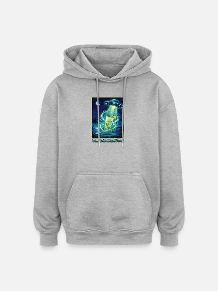 Hen Party Team Mojito Cocktail Bartender - Oversized Unisex Hoodie - Grau meliert