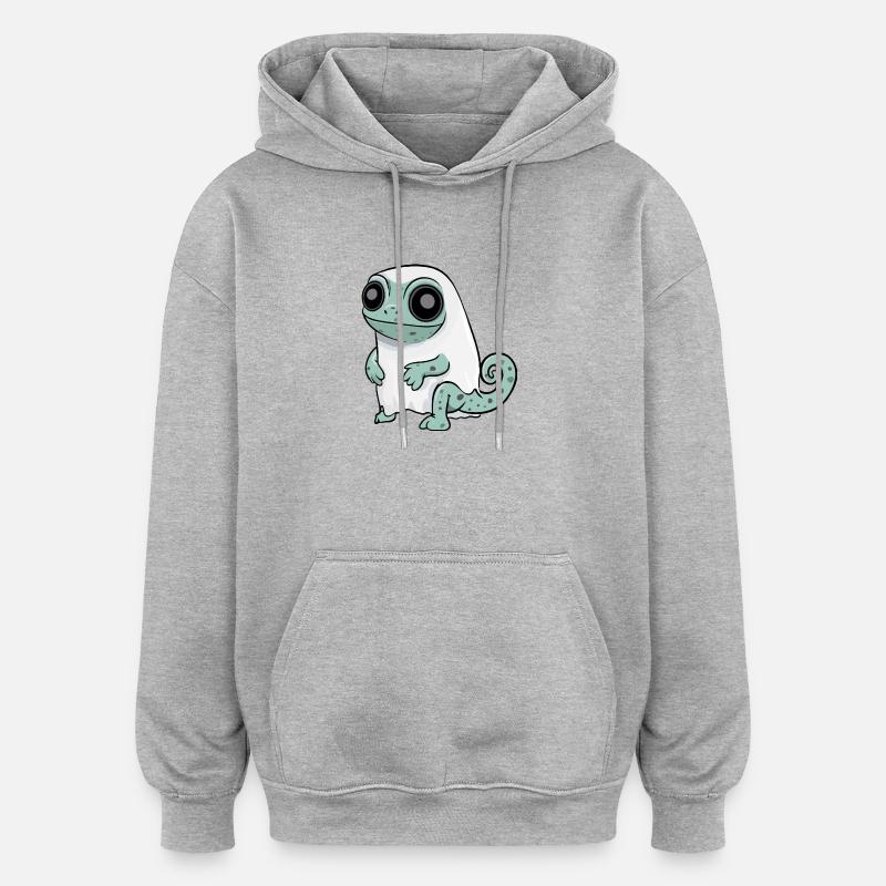 Chameleon Halloween Comic Ghost - Oversized Unisex Hoodie - heather grey