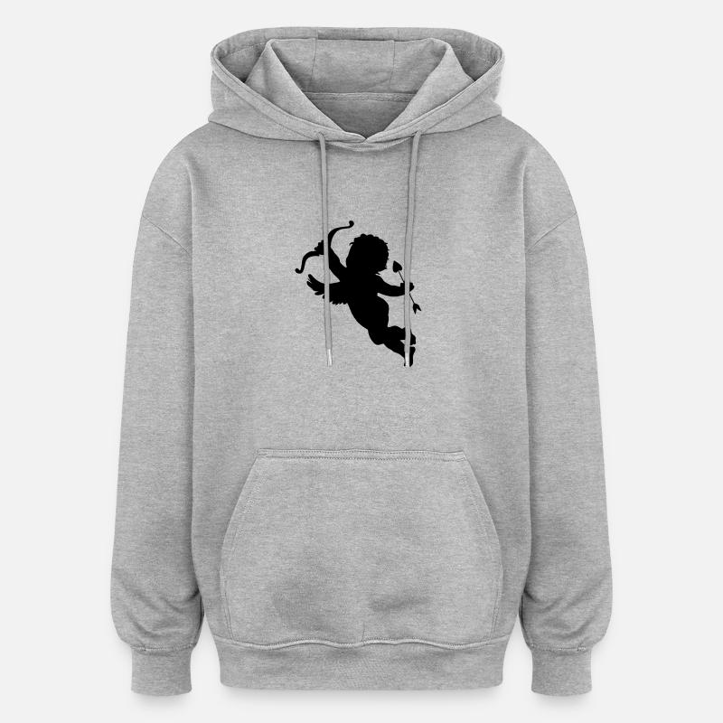 Amor - Oversized Unisex Hoodie - Grau meliert