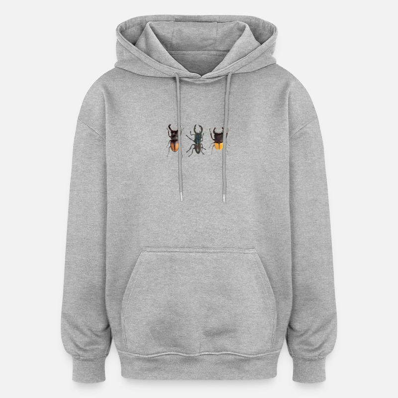 Insek 23 - Sweat à capuche oversize unisexe - gris chiné